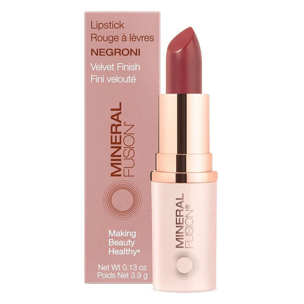 Mineral Fusion Negroni Lipstick for Moisturizing and Rich Lip Color 0.13Oz (3.9g)
